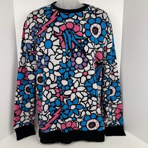 A. Lab Crewbie Trippy Floral Eyeball Sweater